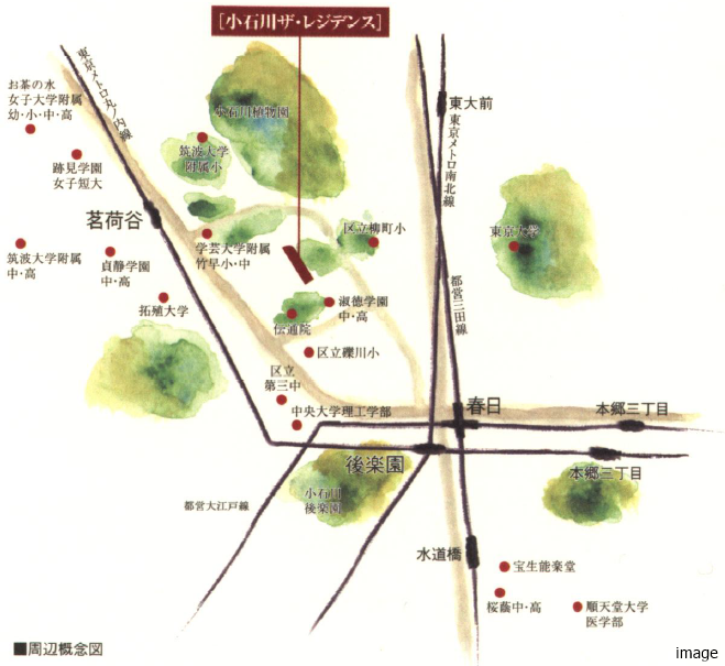 周辺概念図｜小石川ザ・レジデンス